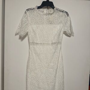 Elegant White Lace Dress
